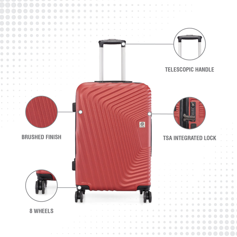 BAOMI RETRO ROAM Range Red Hard Medium Luggage