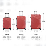 BAOMI RETRO ROAM Range Red Hard Medium Luggage