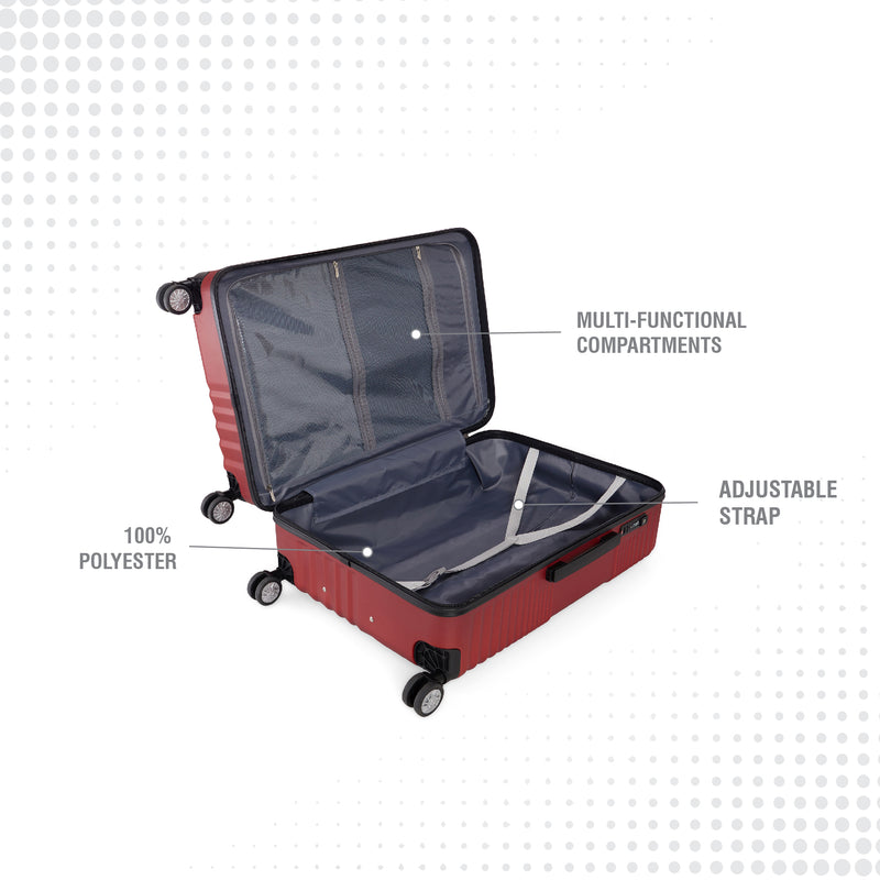 BAOMI RETRO ROAM Range Red Hard Large Luggage