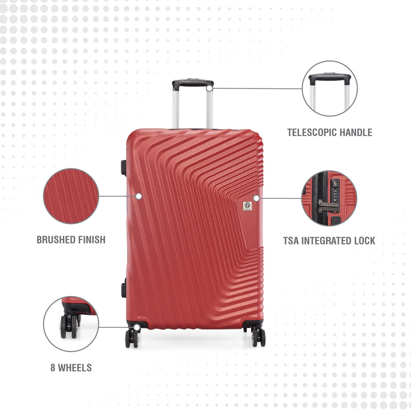 BAOMI RETRO ROAM Range Red Hard Large Luggage