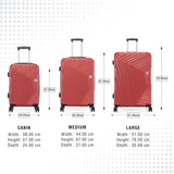 BAOMI RETRO ROAM Range Red Hard Large Luggage