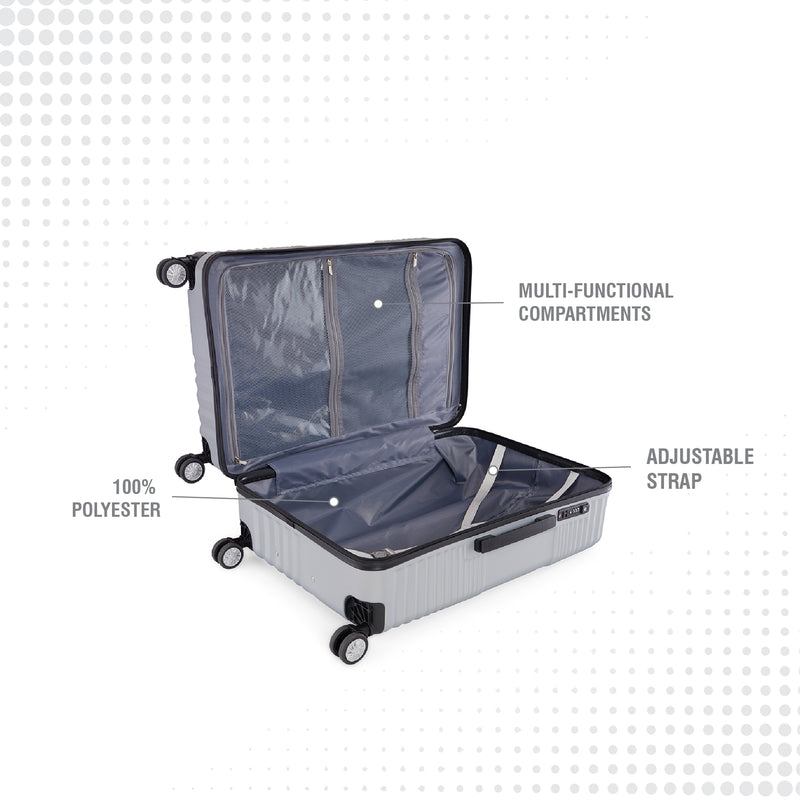 BAOMI RETRO ROAM Range Silver Hard Medium Luggage