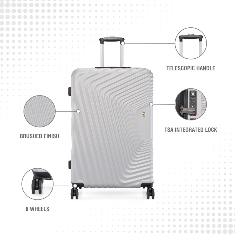 BAOMI RETRO ROAM Range Silver Hard Medium Luggage