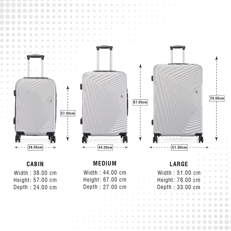 BAOMI RETRO ROAM Range Silver Hard Medium Luggage
