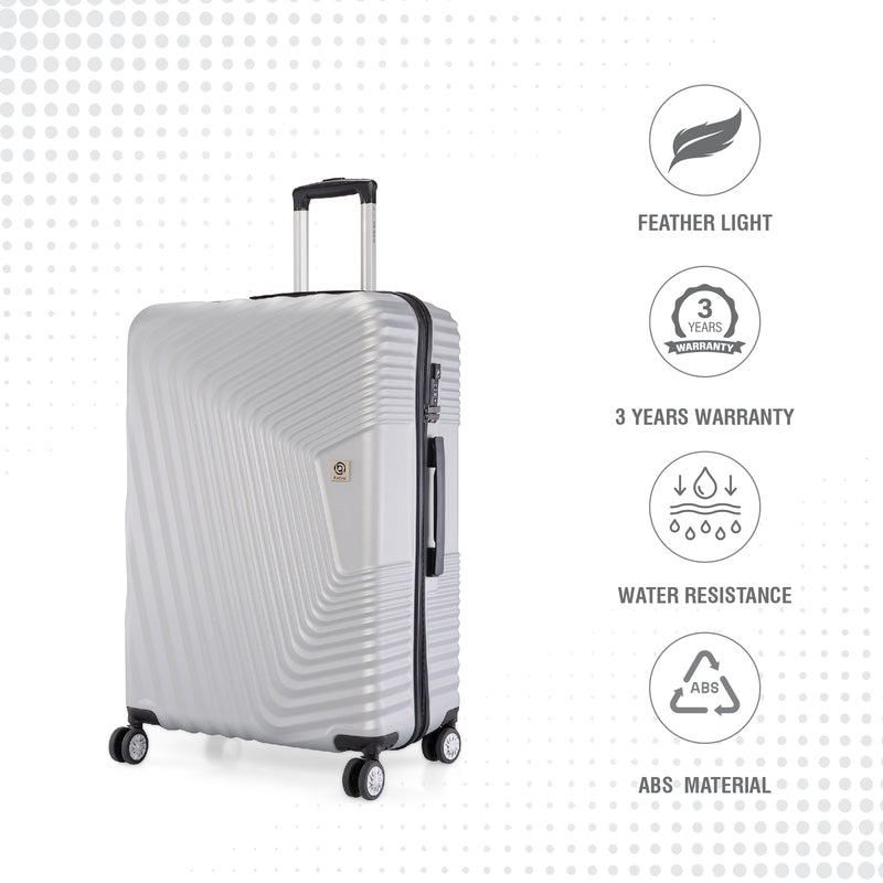 BAOMI RETRO ROAM Range Silver Hard Large Luggage