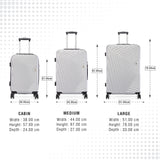 BAOMI RETRO ROAM Range Silver Hard Large Luggage