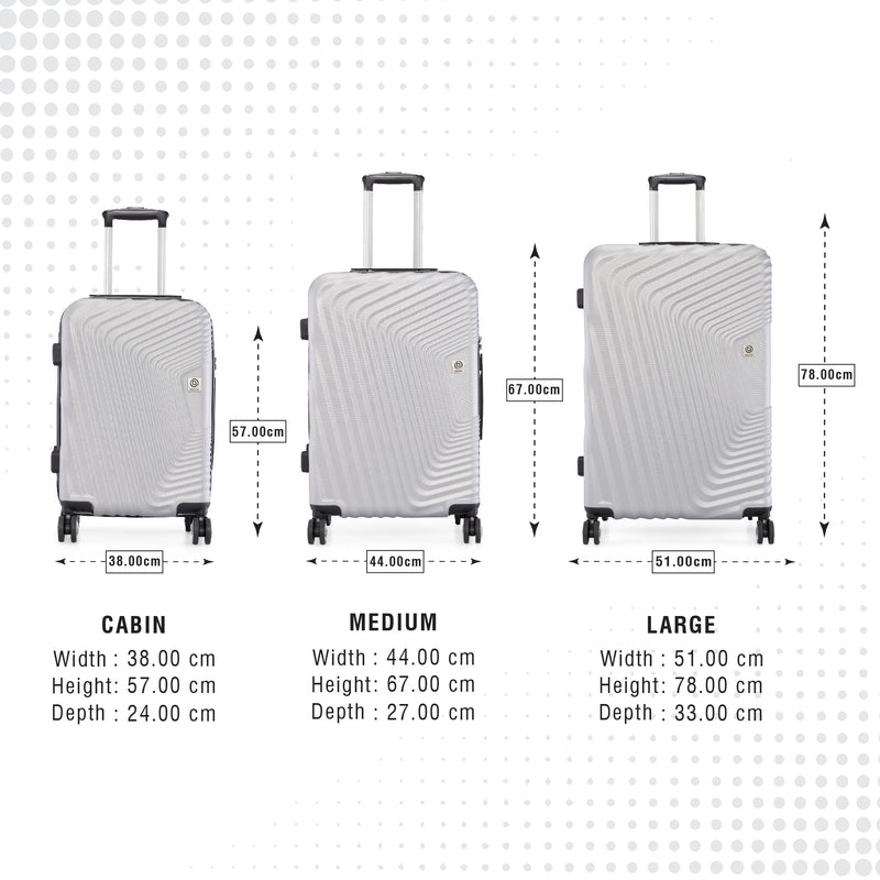 BAOMI RETRO ROAM Range Silver Hard Large Luggage