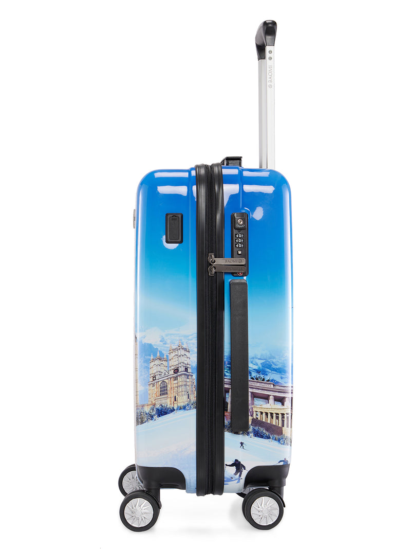 BAOMI PRINTED BLUE Range Printed Blue Hard Cabin Luggage