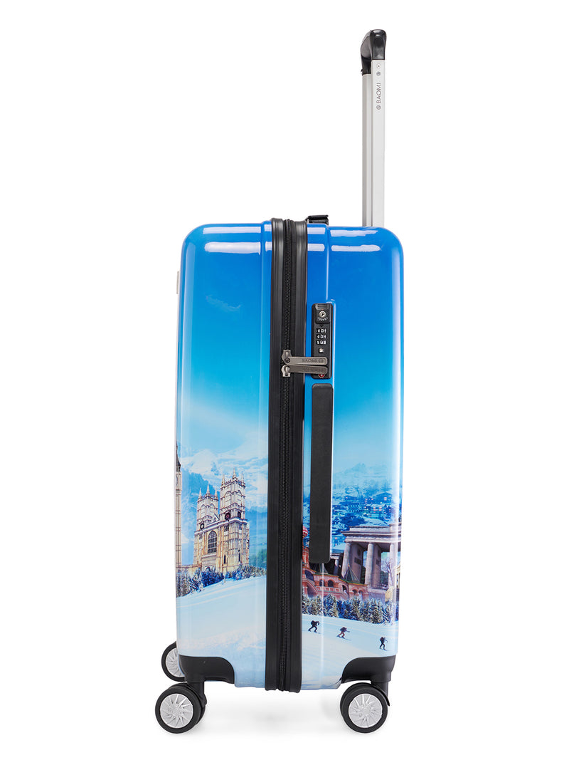 BAOMI PRINTED BLUE Range Printed Blue Hard Medium Luggage