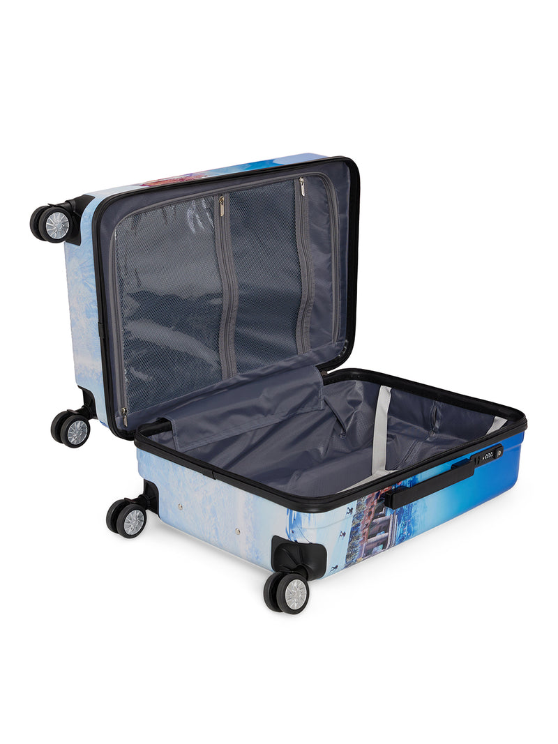 BAOMI PRINTED BLUE Range Printed Blue Hard Medium Luggage