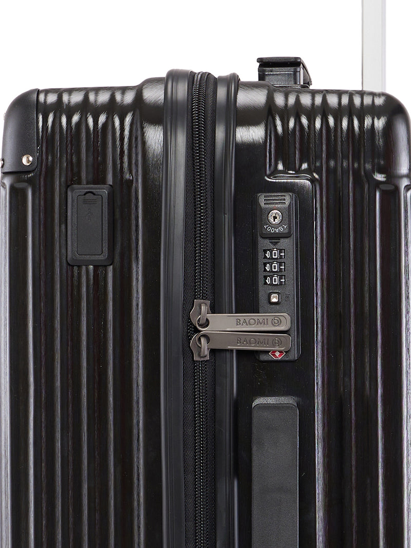 BAOMI SOLID GOLD Range Black Hard Cabin Luggage