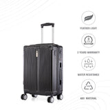 BAOMI SOLID GOLD Range Black Hard Cabin Luggage
