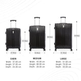 BAOMI SOLID GOLD Range Black Hard Cabin Luggage