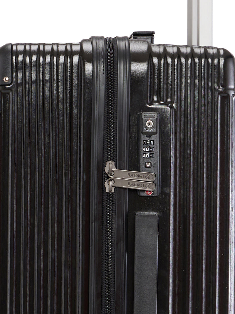 BAOMI SOLID GOLD Range Black Hard Medium Luggage
