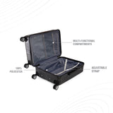 BAOMI SOLID GOLD Range Black Hard Medium Luggage