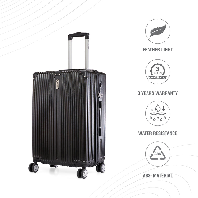 BAOMI SOLID GOLD Range Black Hard Medium Luggage