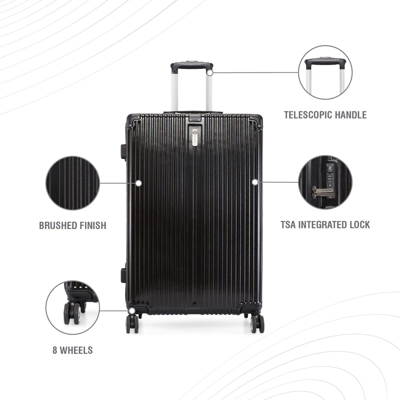 BAOMI SOLID GOLD Range Black Hard Large Luggage