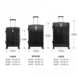 BAOMI SOLID GOLD Range Black Hard Large Luggage