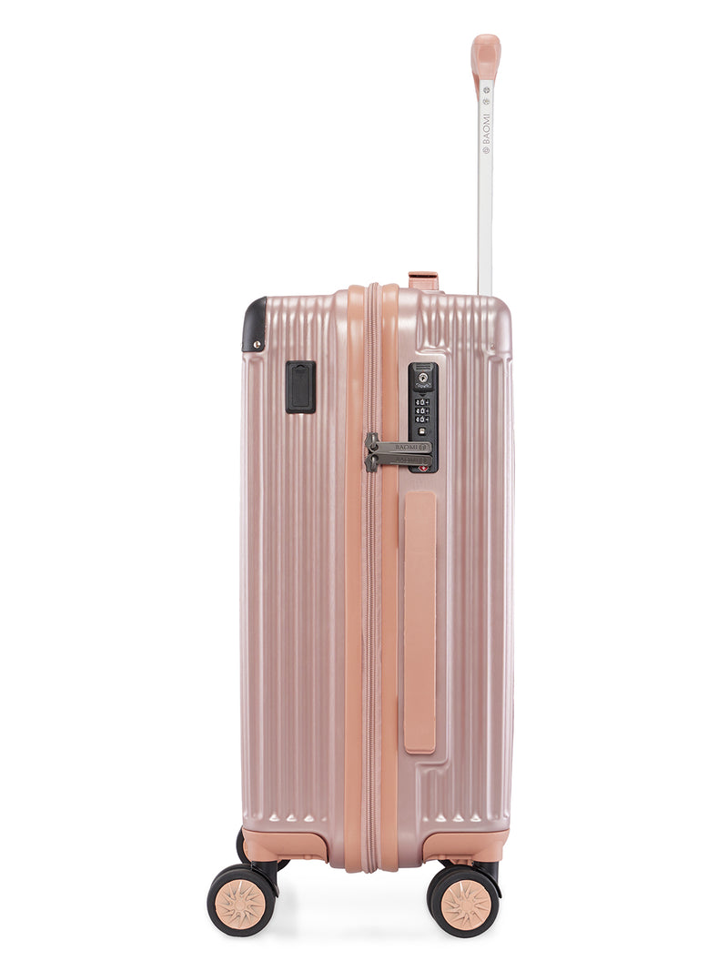 BAOMI SOLID GOLD Range Rose Gold Hard Cabin Luggage