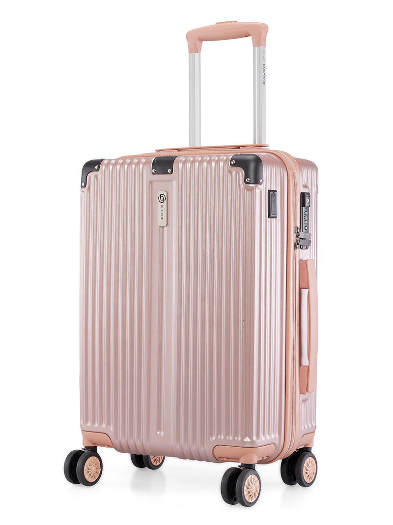 BAOMI SOLID GOLD Range Rose Gold Hard Cabin Luggage