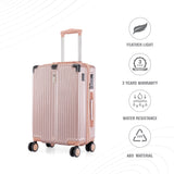 BAOMI SOLID GOLD Range Rose Gold Hard Cabin Luggage