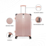 BAOMI SOLID GOLD Range Rose Gold Hard Medium Luggage