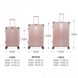 BAOMI SOLID GOLD Range Rose Gold Hard Medium Luggage