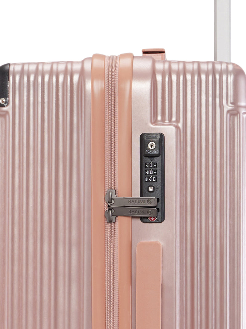 BAOMI SOLID GOLD Range Rose Gold Hard Medium Luggage