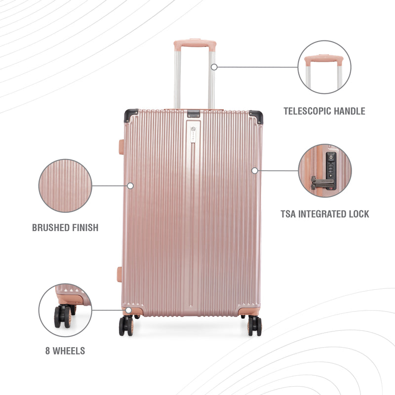 BAOMI SOLID GOLD Range Rose Gold Hard Large Luggage