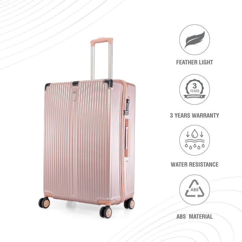 BAOMI SOLID GOLD Range Rose Gold Hard Large Luggage