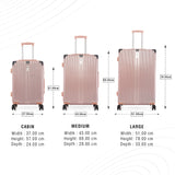 BAOMI SOLID GOLD Range Rose Gold Hard Large Luggage