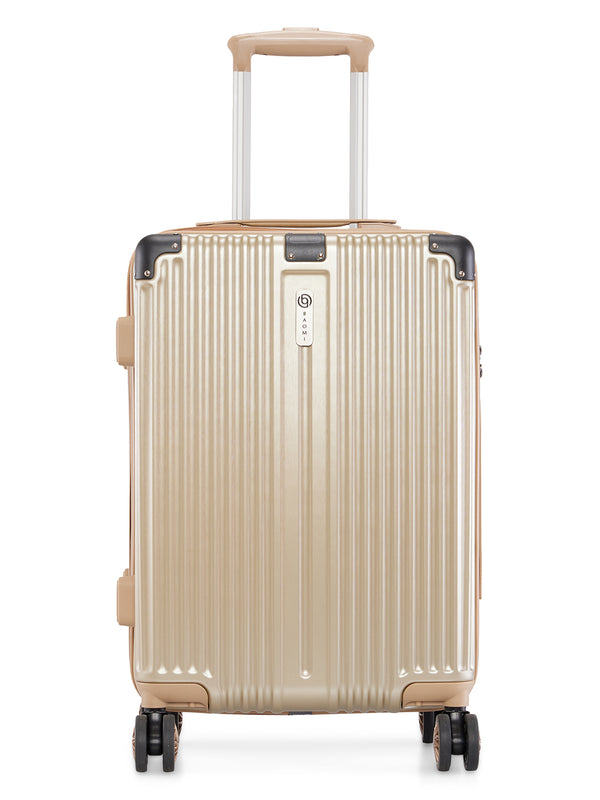 BAOMI SOLID GOLD Range Light Brown Hard Cabin Luggage