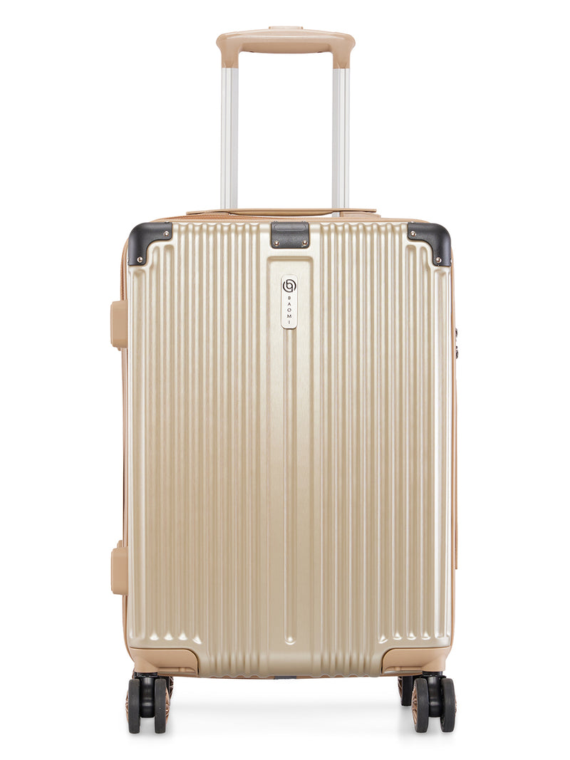 BAOMI SOLID GOLD Range Light Brown Hard Cabin Luggage