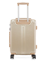 BAOMI SOLID GOLD Range Light Brown Hard Cabin Luggage