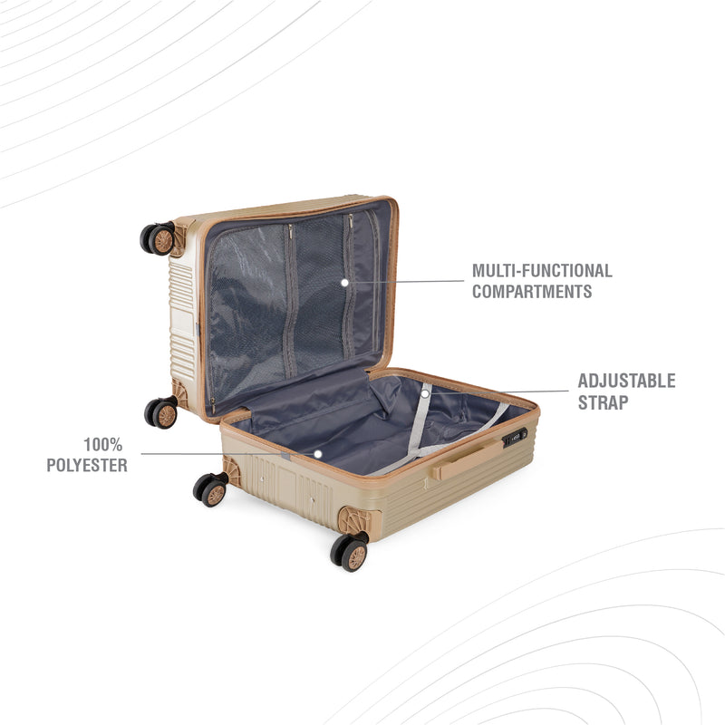 BAOMI SOLID GOLD Range Light Brown Hard Medium Luggage