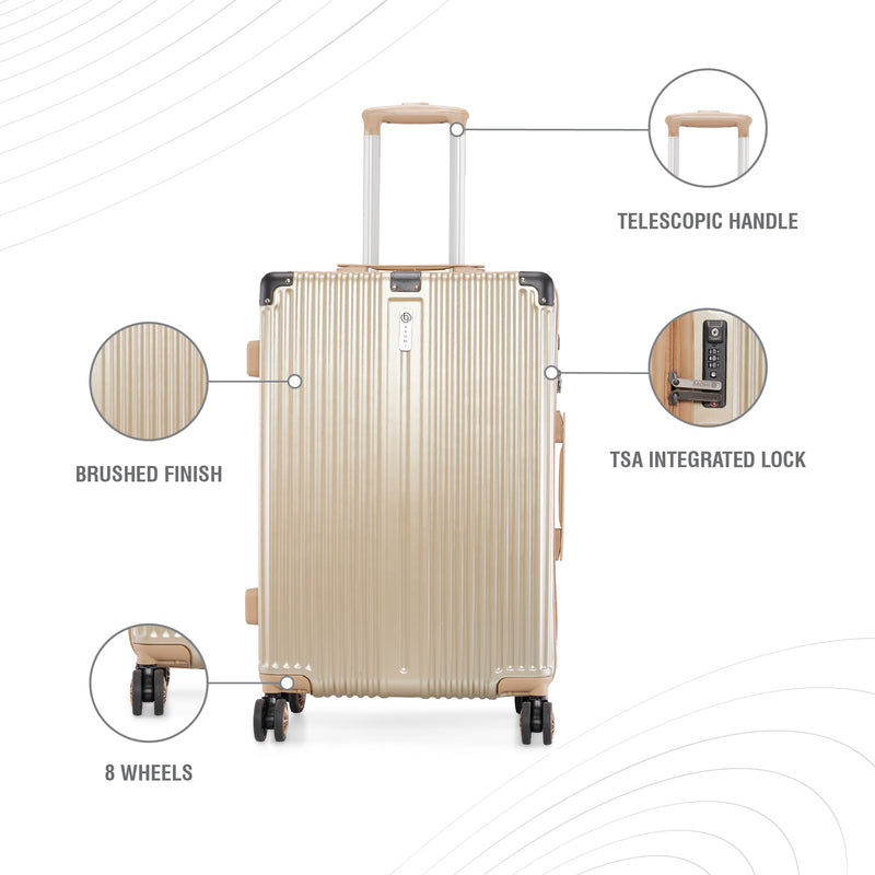 BAOMI SOLID GOLD Range Light Brown Hard Medium Luggage