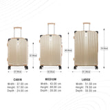 BAOMI SOLID GOLD Range Light Brown Hard Medium Luggage
