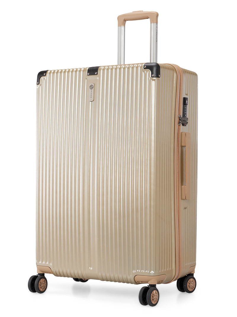 BAOMI SOLID GOLD Range Light Brown Hard Large Luggage