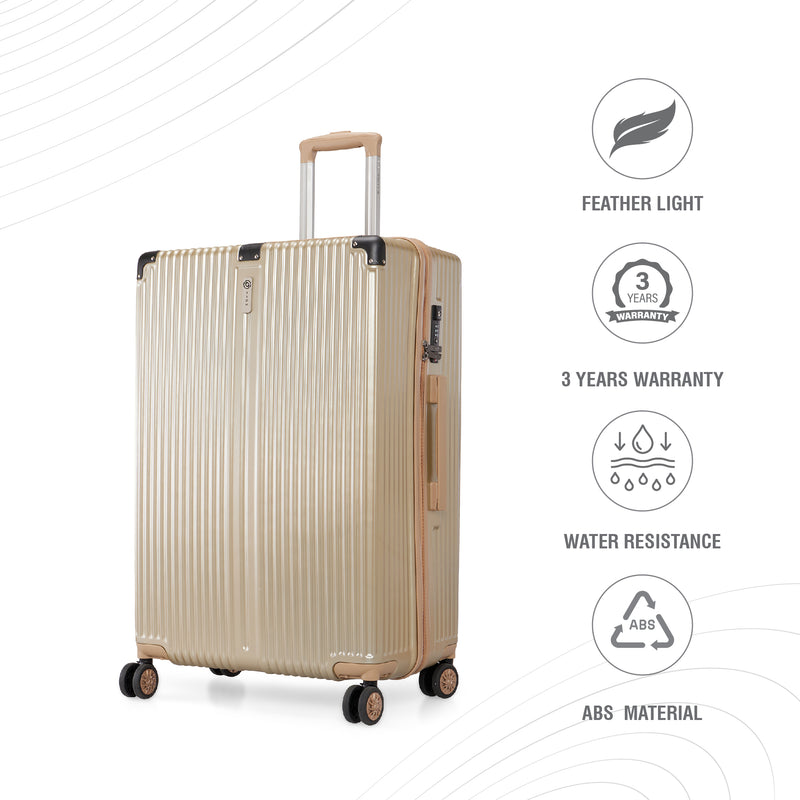 BAOMI SOLID GOLD Range Light Brown Hard Large Luggage