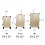 BAOMI SOLID GOLD Range Light Brown Hard Large Luggage