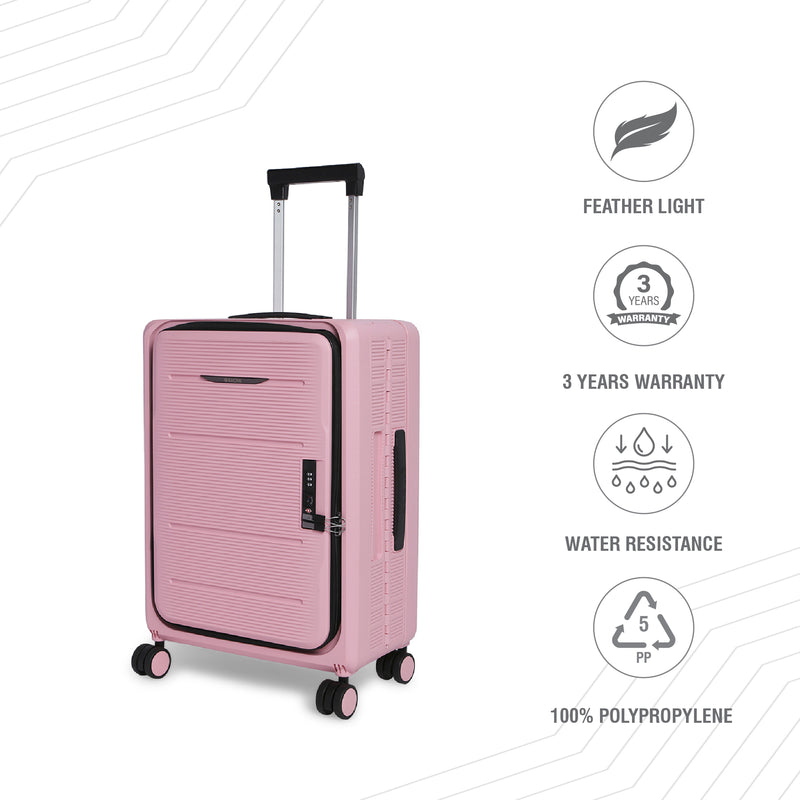 BAOMI PASTEL DREAMS Range Rose Pink Hard Cabin Luggage
