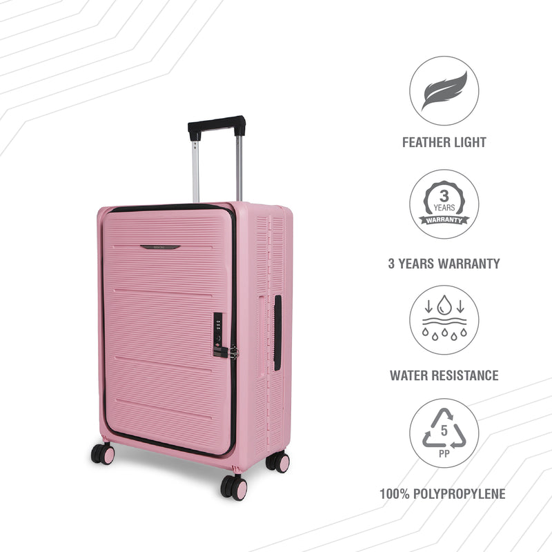 BAOMI PASTEL DREAMS Range Rose Pink Hard Medium Luggage