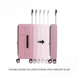 BAOMI PASTEL DREAMS Range Rose Pink Hard Medium Luggage