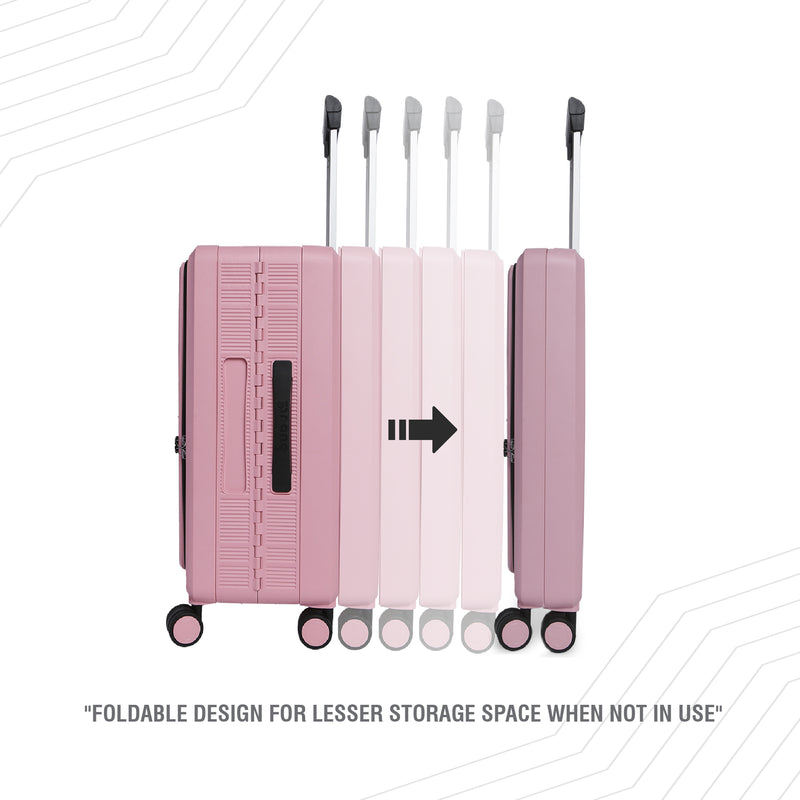 BAOMI PASTEL DREAMS Range Rose Pink Hard Medium Luggage