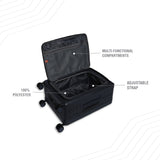 BAOMI PASTEL DREAMS Range Black Hard Cabin Luggage