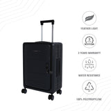 BAOMI PASTEL DREAMS Range Black Hard Cabin Luggage