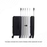BAOMI PASTEL DREAMS Range Black Hard Cabin Luggage