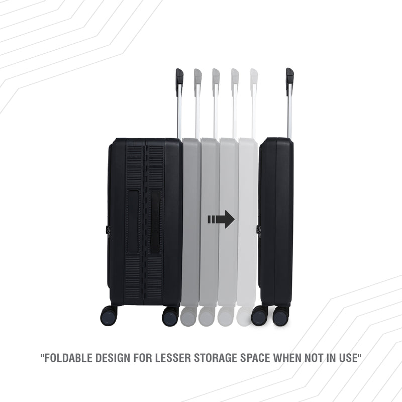 BAOMI PASTEL DREAMS Range Black Hard Cabin Luggage