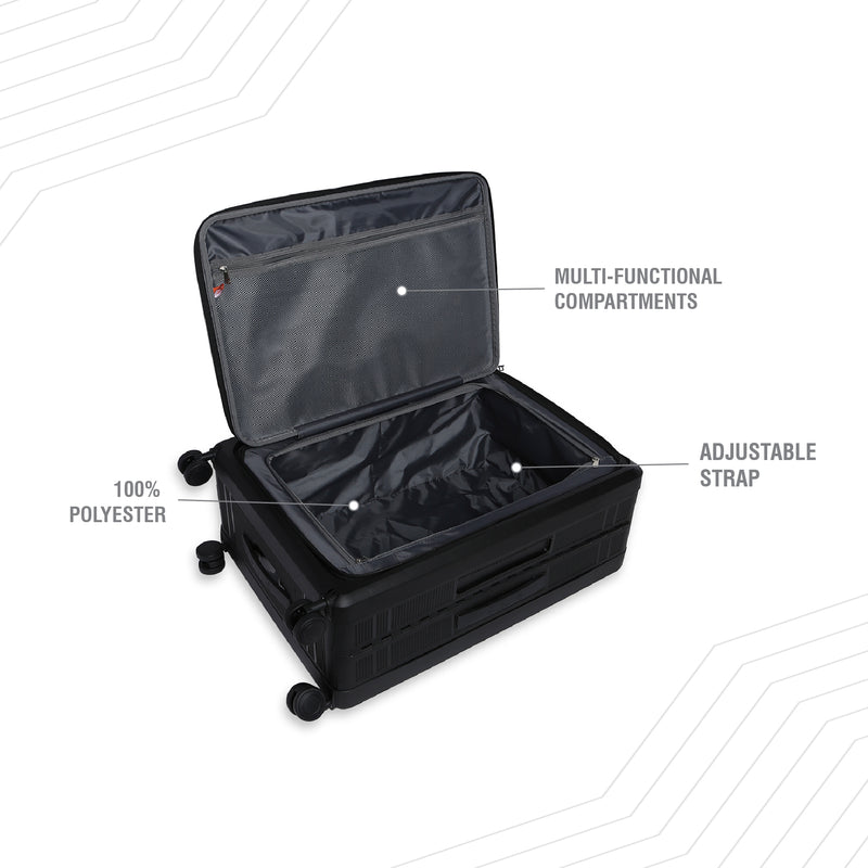 BAOMI PASTEL DREAMS Range Black Hard Medium Luggage