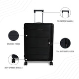BAOMI PASTEL DREAMS Range Black Hard Medium Luggage